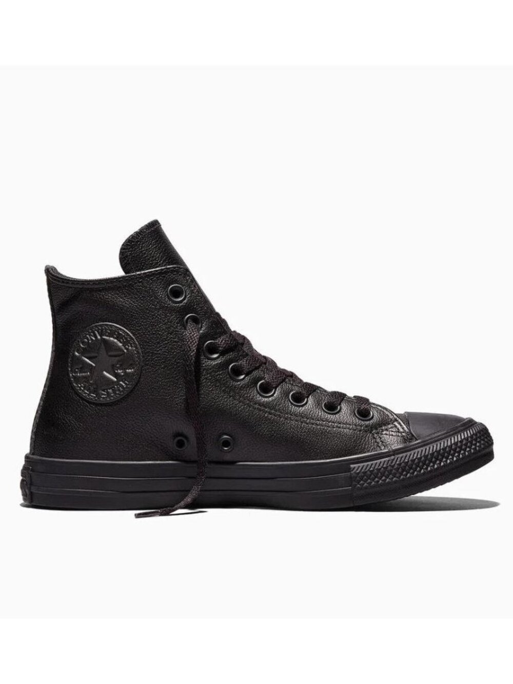 CONVERSE Unisex Chuck Taylor All Star Leather Size M6/W8 in Black Mono